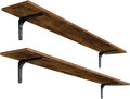 55.1 Inch Rustic Brown Floating Shelves Set of 2