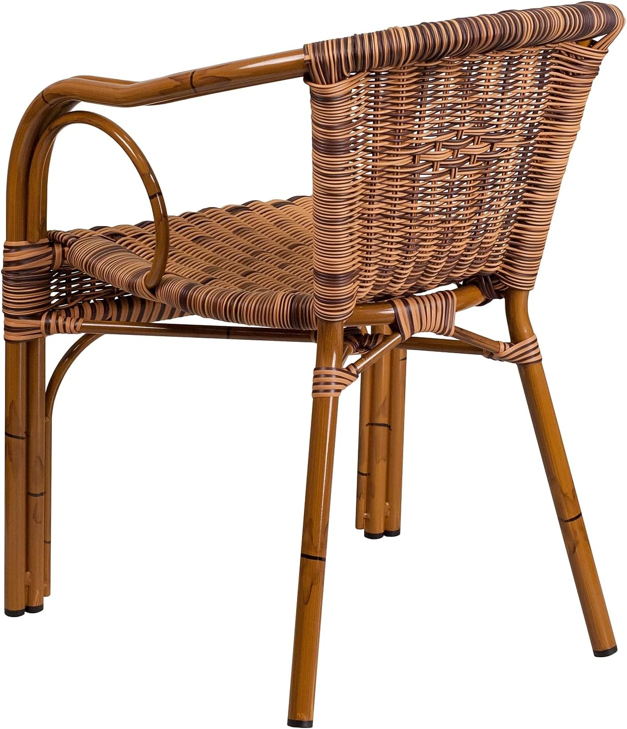 Brown Rattan Aluminum Frame Chair