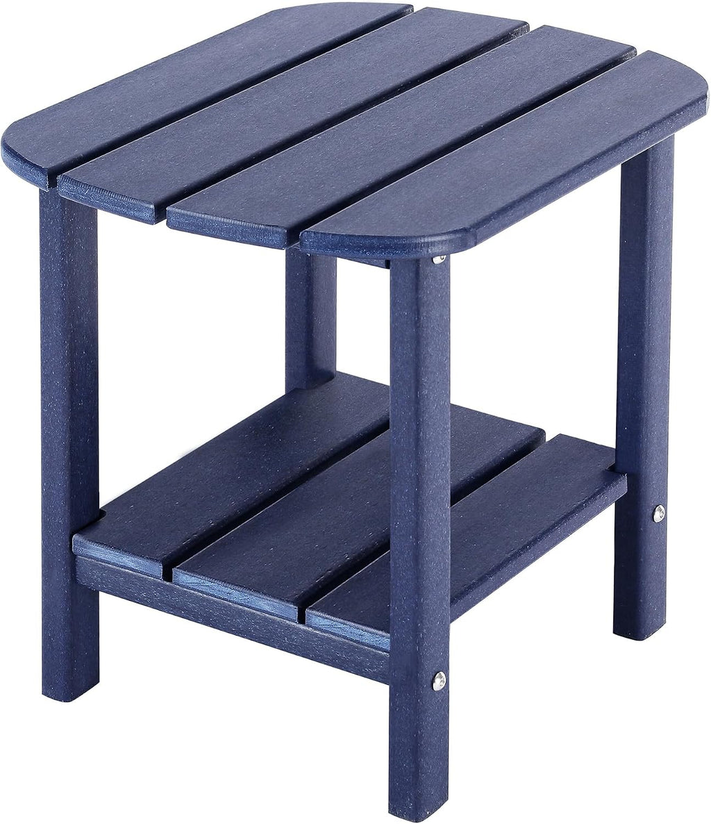 Navy Blue Double Adirondack Side Table