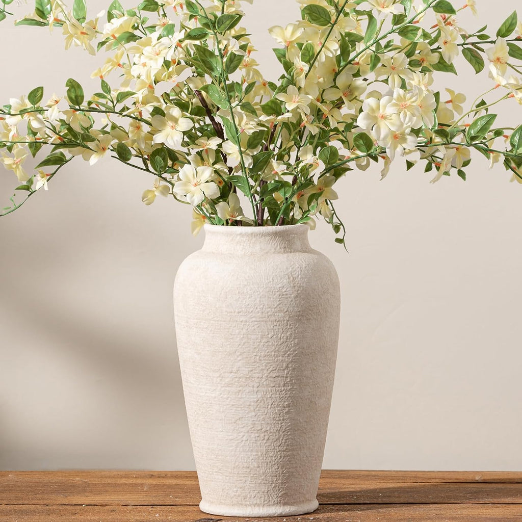 11 Inch Rustic Farmhouse Ceramic Vase