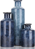 Blue Ceramic Vase Set of 3