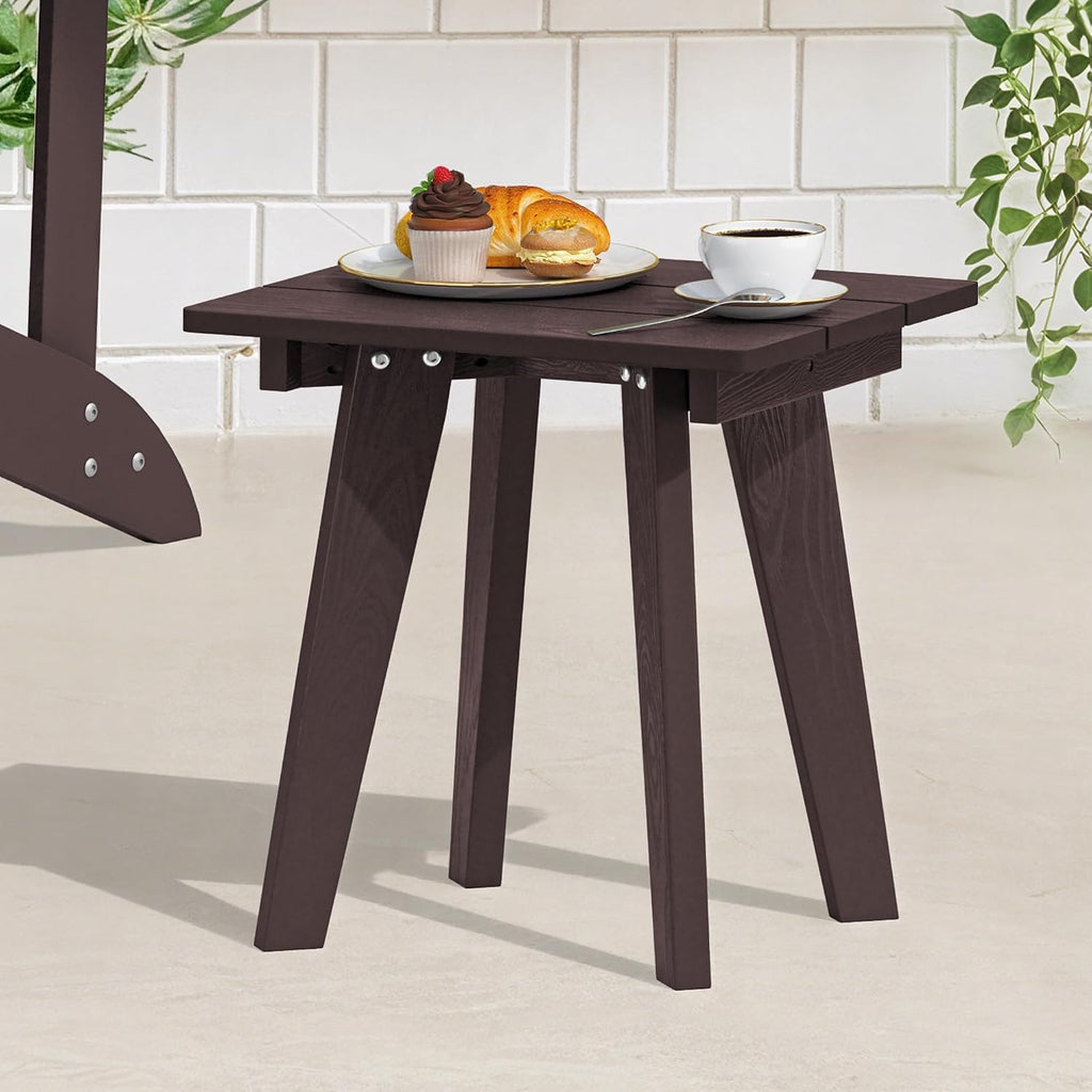Chocolate Brown HDPE Outdoor Side Table
