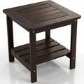 Coffee 2-Tier HDPE Outdoor Side Table