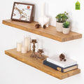 32 Inch Natural Live Edge Floating Shelves Set of 2