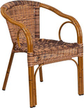 Brown Rattan Aluminum Frame Chair