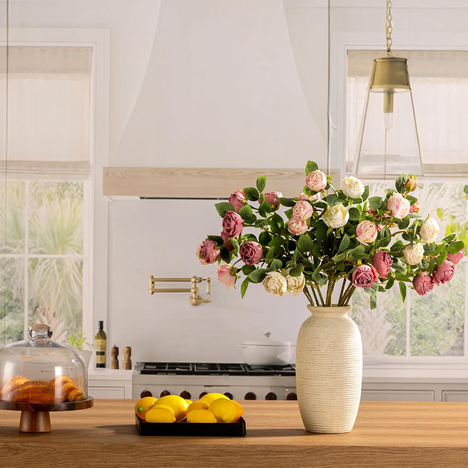 12.5 Inch Rustic Farmhouse Ceramic Vase