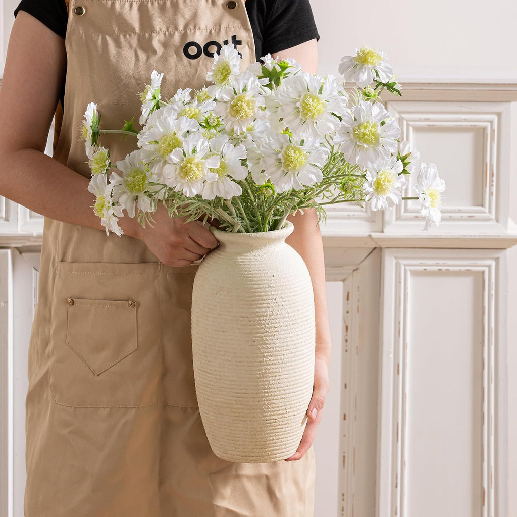 12.5 Inch Rustic Farmhouse Ceramic Vase