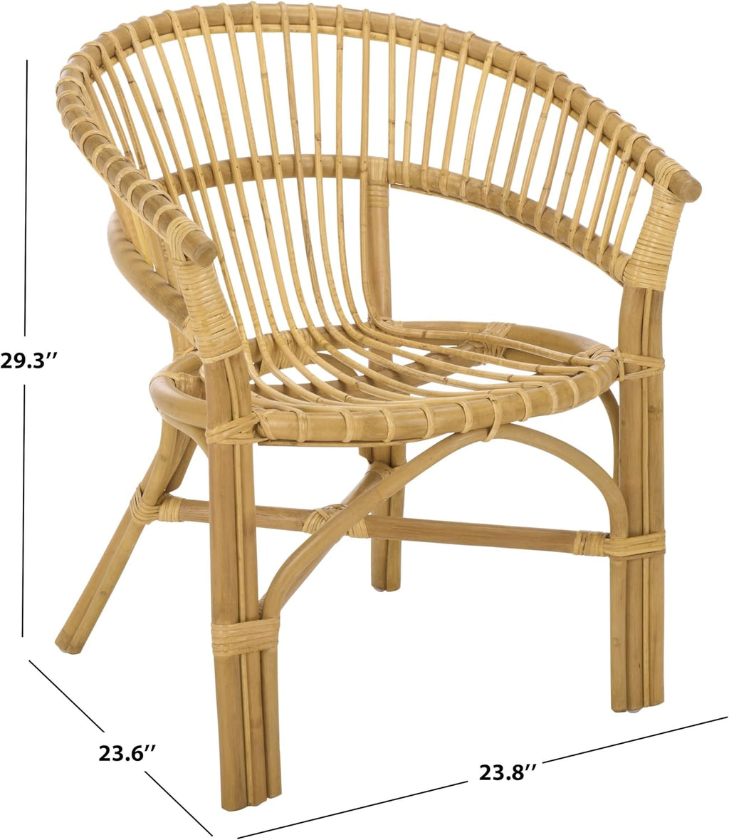 Natural Rattan Woven Accent Chair