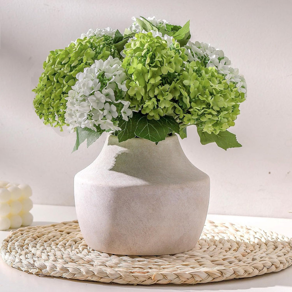 5.3 Inch Off White Terracotta Ceramic Vase