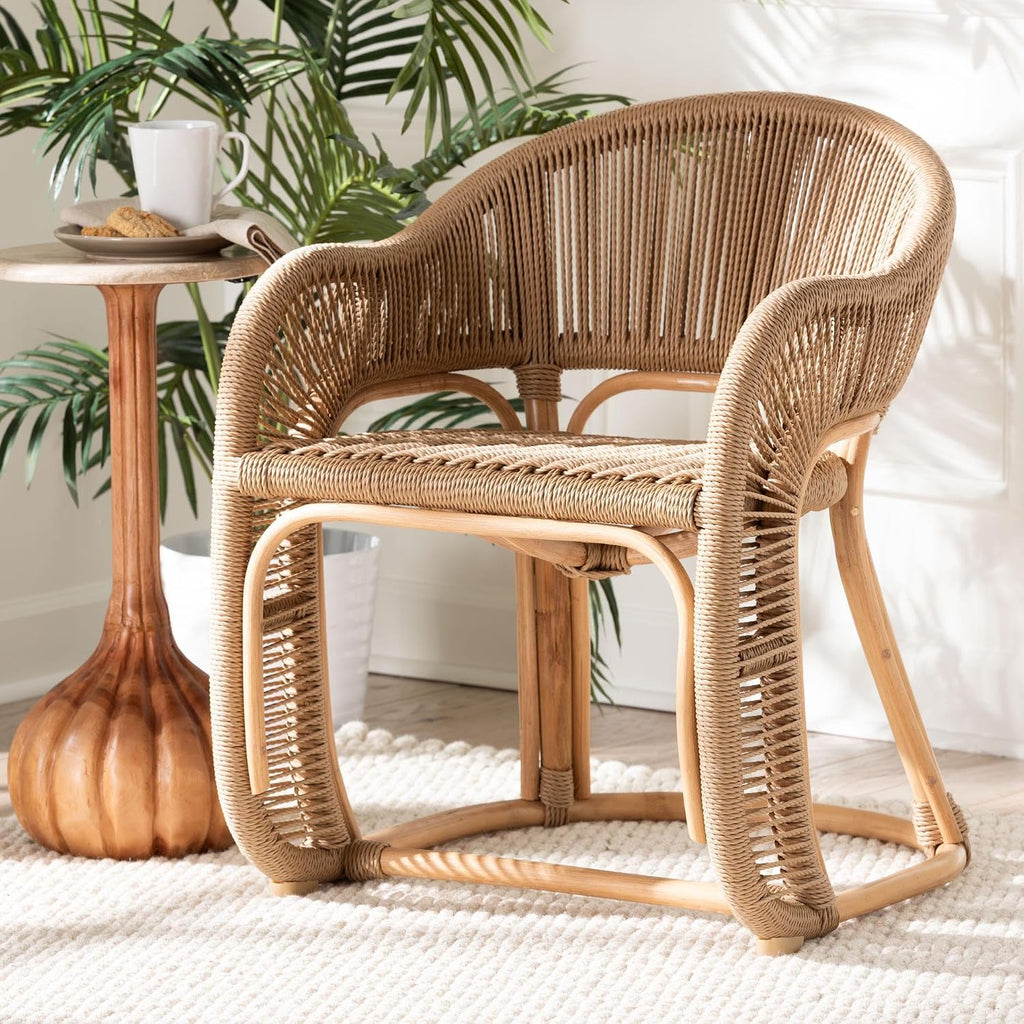 Natural Rattan Accent Chair