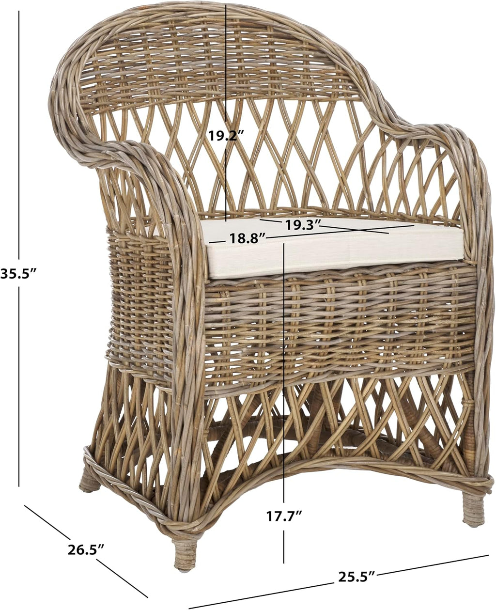 Natural Wicker Inez Club Chair