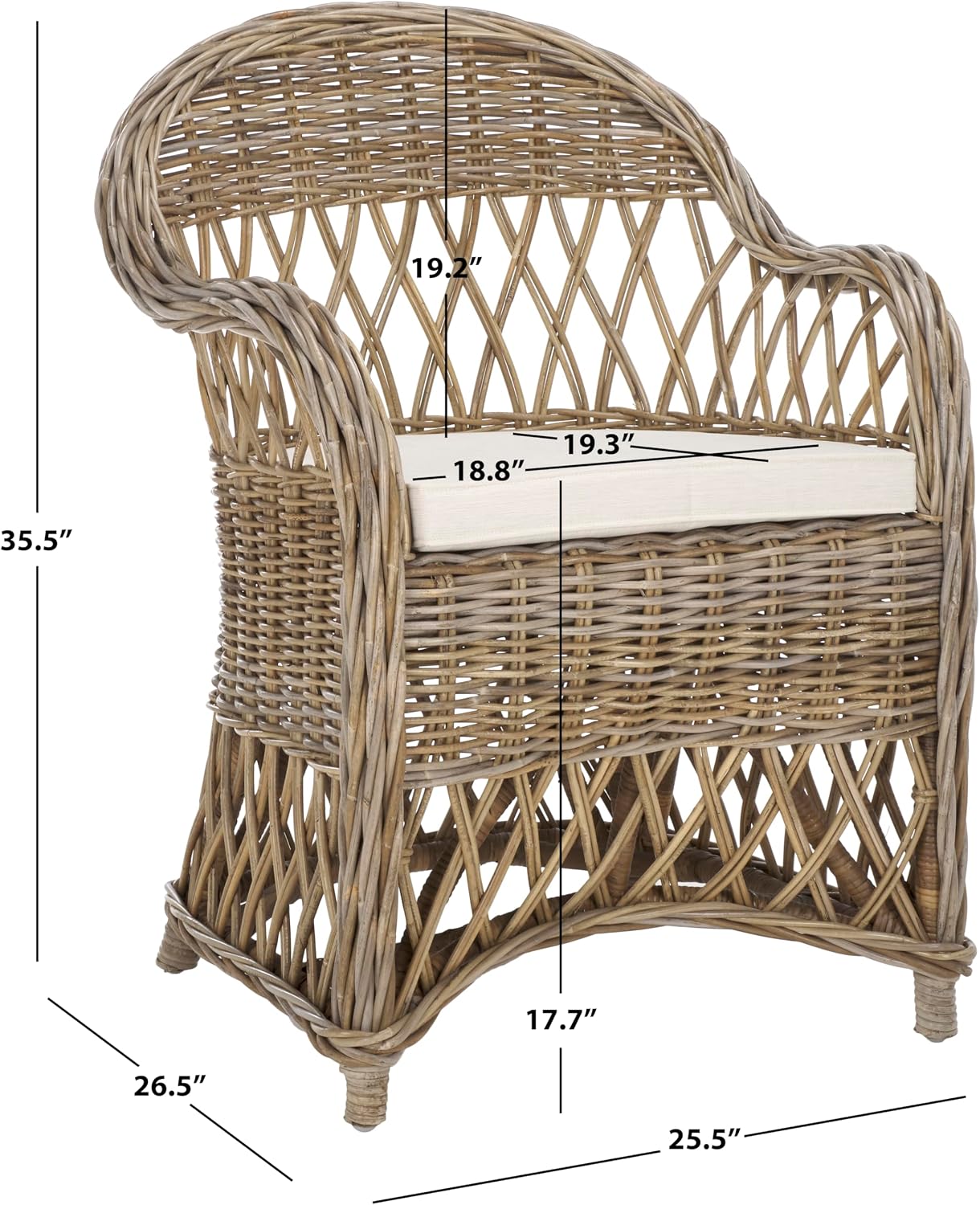 Natural Wicker Inez Club Chair