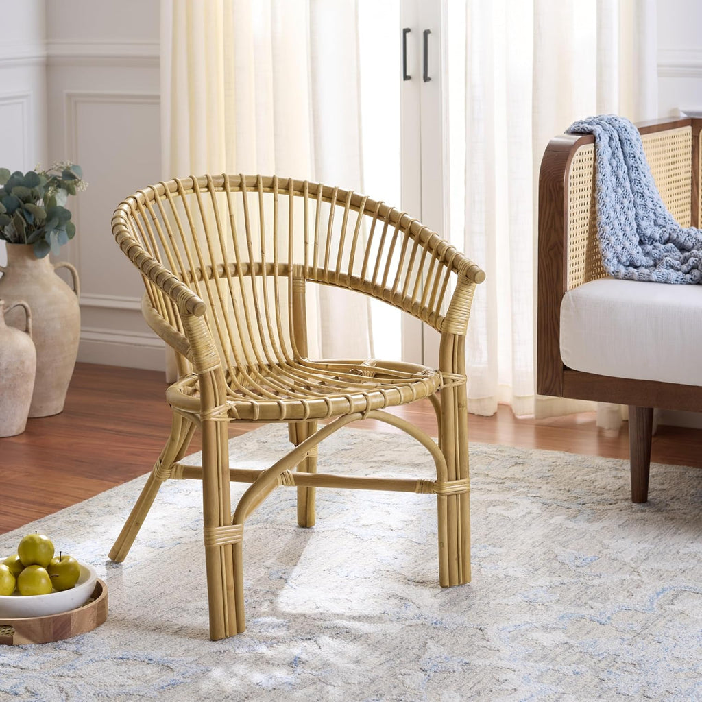 Natural Rattan Woven Accent Chair